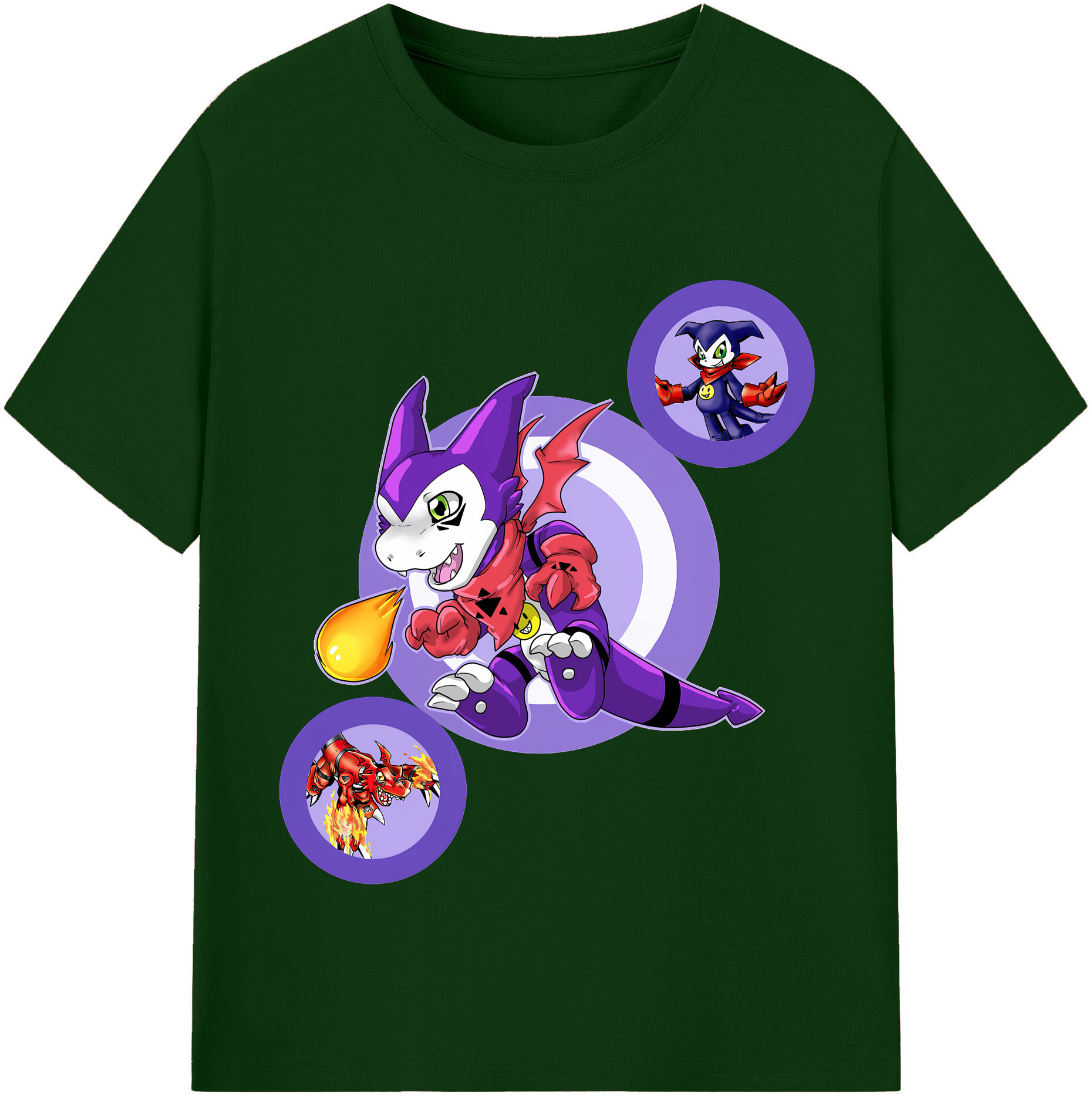（画像用） Digimon デジタルモンスター/デジモン 綿100％半袖Tシャツ（フロントプリント）